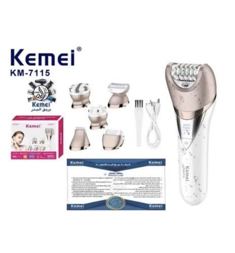 kemei 7115 مكينة ازالة الشعر 6 في 1 العناية للمرأة