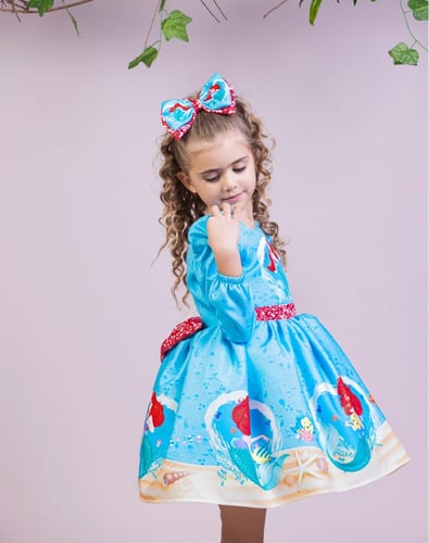 فستان بنات - حورية البحر الفاخر كم طويل