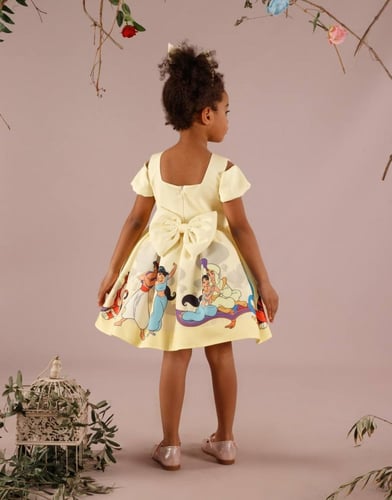 فستان بنات -الأميرة ياسمين وعلاء الدين