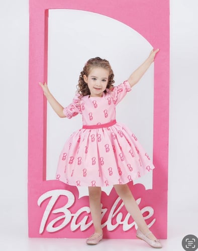 فستان بنات -باربي b