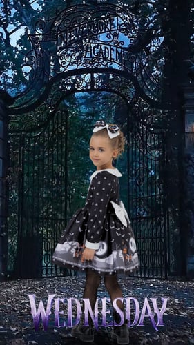 فستان بنات-وينزداي الرائع