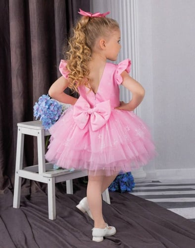 فستان بنات- السا فروزن وردي