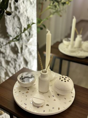 مجموعة مبخرة بالصدف الطبيعي