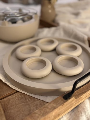 صينية مع 5 كوستر