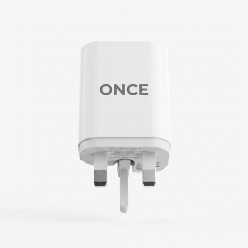 فيش منزلي ONCE قوة 65W ثلاث مداخل C-C-A ضمان سنتين