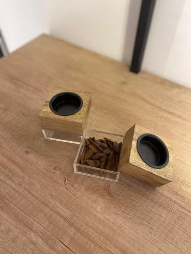 مبخره مربع مع حافظه للبخور