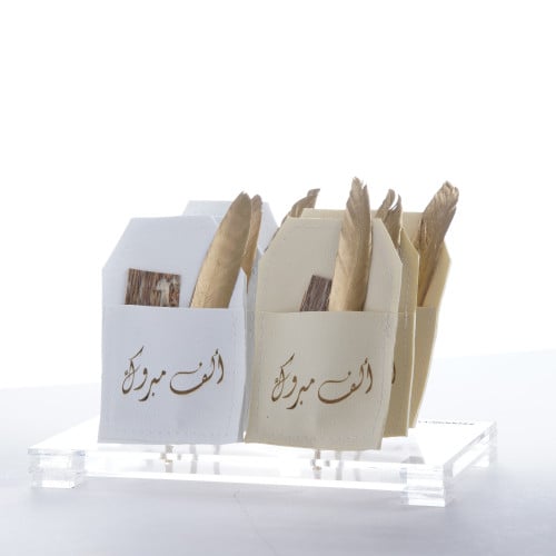 توزيعات جيب الجلد مع القاعدة اكريلك