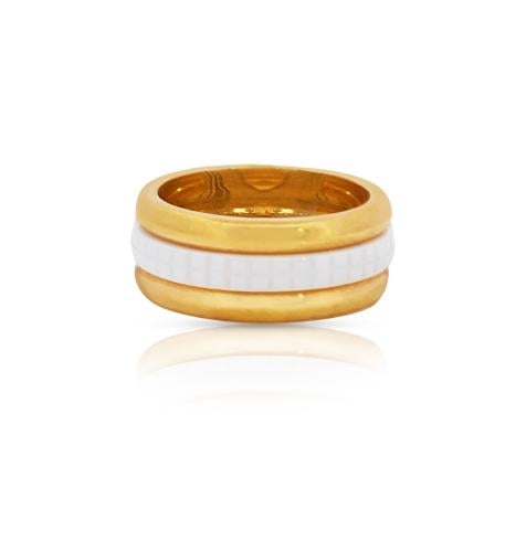 خاتم ذهب - عيار 18- 4.340 جرام تقريباً- مقاس 18