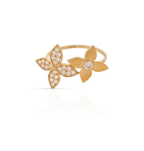 خاتم ذهب ناعم - عيار 18- 1.39 جرام تقريباً