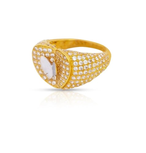 خاتم ذهب - عيار 18- 5.700 جرام تقريباً- مقاس 16