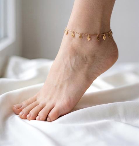 Gold anklet - 18 karat - approximately 2.67 grams
