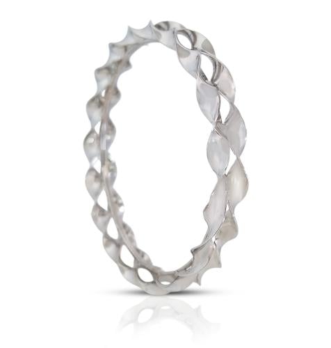 بنجرة ذهب أبيض -عيار 21 من مقاس 11 الى مقاس 25