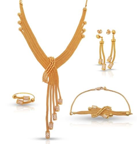 طقم ذهب - عيار 21- 33.030 جرام تقريباً