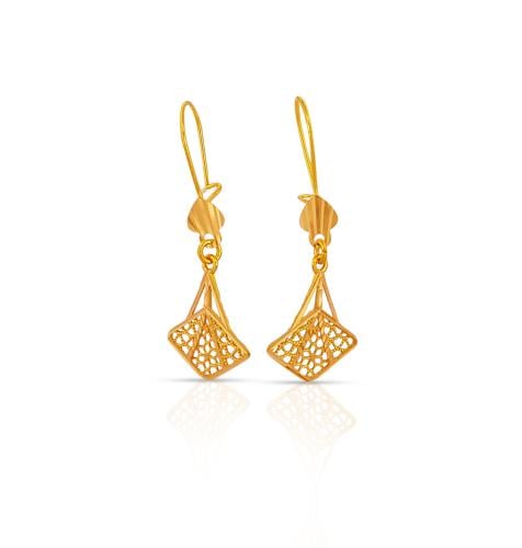 حلق ذهب - عيار 21 - 2.01 جرام تقريباً