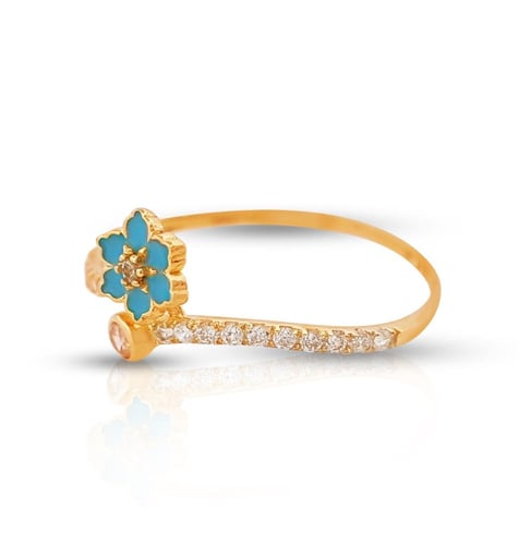 خاتم ذهب - عيار 18 - 0.85 جرام تقريباً