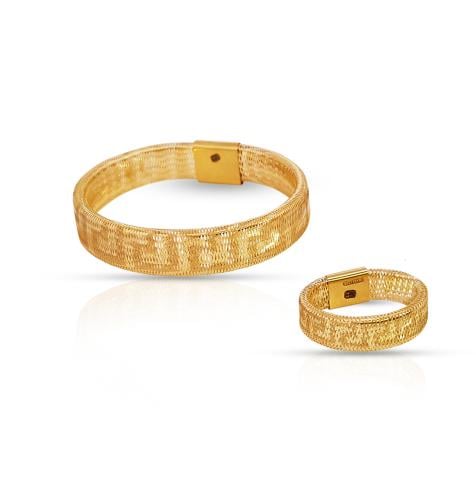 اسوارة وخاتم ذهب - عيار 18- 2.95 جرام تقريباً