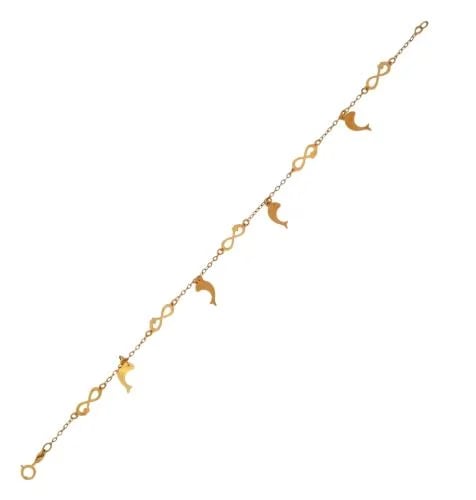 Gold anklet - 18 karat - approximately 1.35 grams