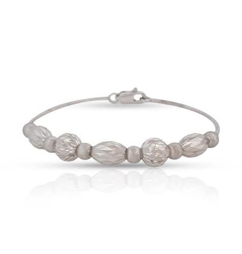 اسوارة ذهب ابيض اطفال - عيار 18- 4.360جرام تقريباً