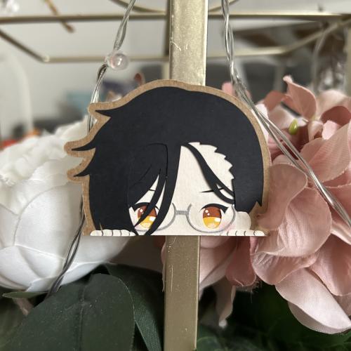 Magnet with paper art character Sebastian