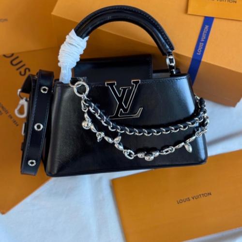 شنطة Louis V مرمرة – سلسال ذهبي فاخ