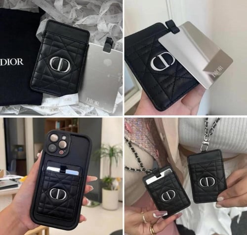 Dior card holder مع مرايا بدون ستراب
