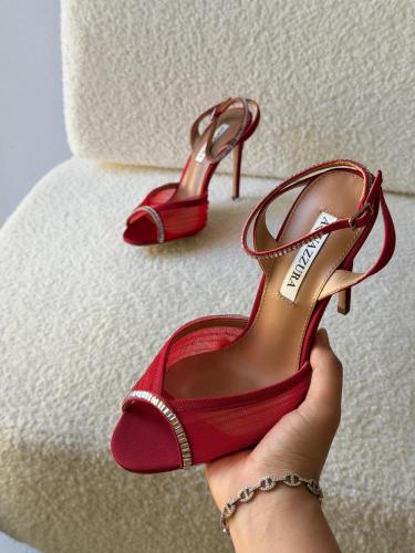 صندل كعب فاخر كريستالي – Aquazzura