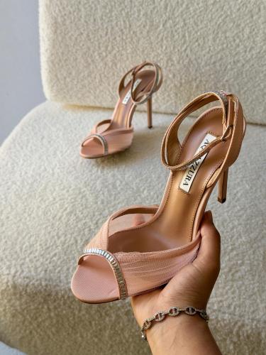 صندل كعب فاخر كريستالي – Aquazzura