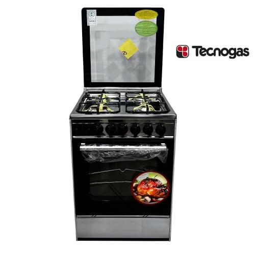 فرن غاز تكنو جاز 4 عيون 55×55 سم استيل