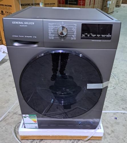 غسالة جنرال جولدن 12 ك فتحة امامية فضي GG12KFL8PN