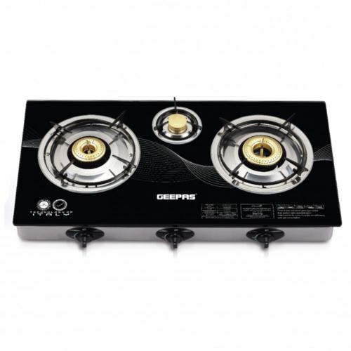 موقد غاز 3 عيون زجاجي كراون