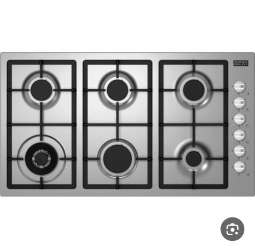 سطح غاز جنرال جولدي ايطالي 90*60 استيل 6 عيون مفات...