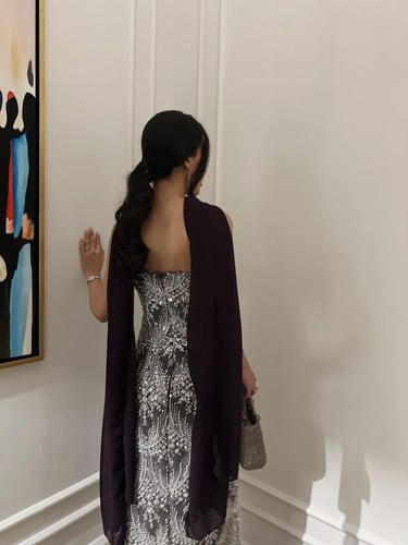 فستان إليغانس البنفسجي الداكن