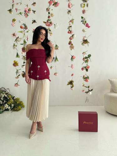 فستان إليت مارون