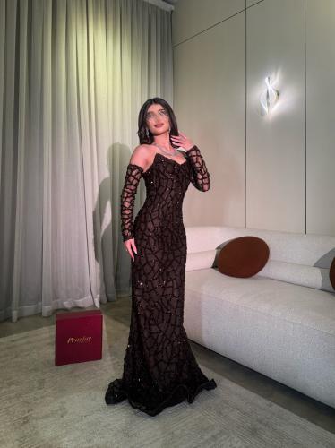فستان سهره باكمام منفصلة
