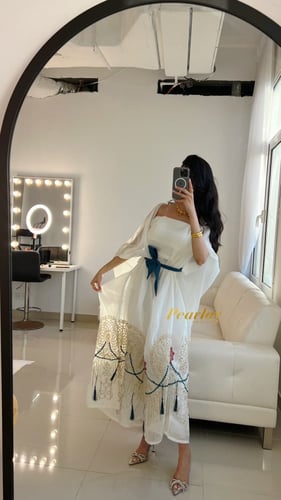 جلابية قطعتين تطريز اسفل