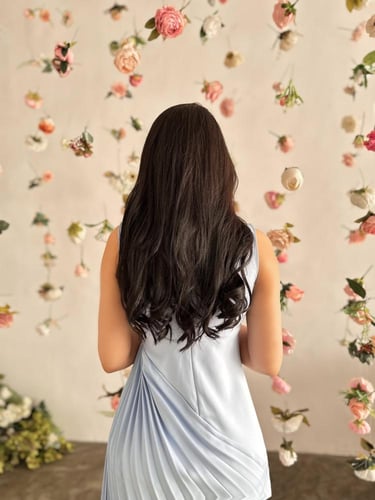 فستان سماوي ناعم