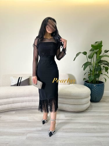 فستان هدب من قطعتين