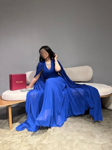 Blue long dress