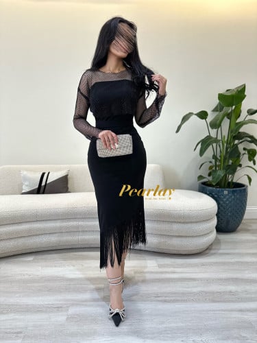 فستان هدب من قطعتين