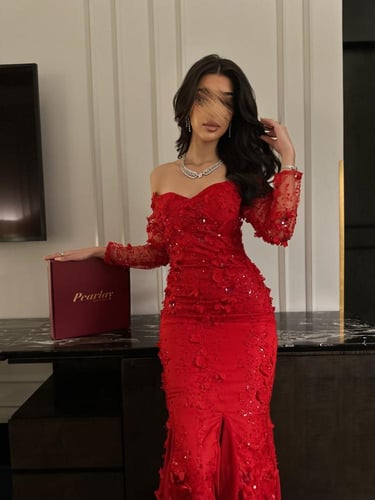 فستان Scarlet Bloom