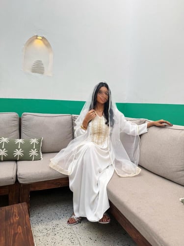 جلابية الهيبة التراثية - ابيض