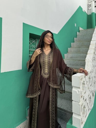 جلابية الهيبة التراثية - بني