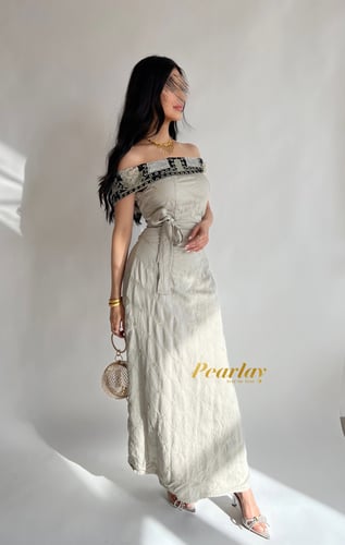 جلابية رماديه اوف شولدر