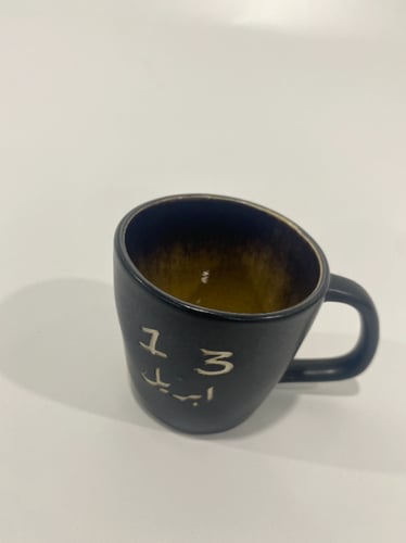 كوب اسبريسو مع حفر تاريخ ميلادك او صورتك