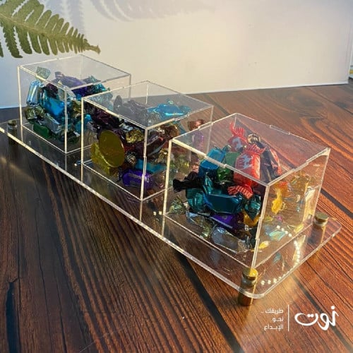 صينيه ثلاث علب