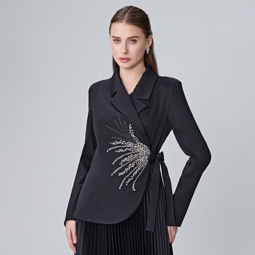 فستان انيق بكسرات