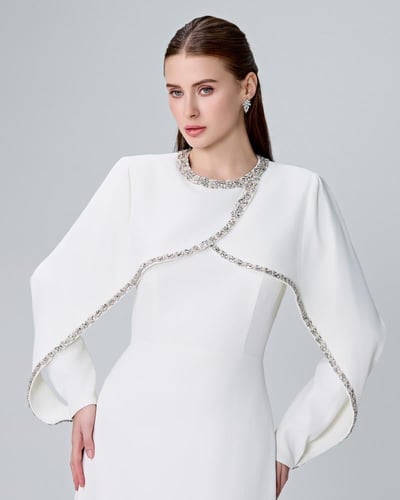 فستان مزين بكرستال