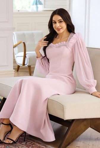 فستان كم طويل شيفون