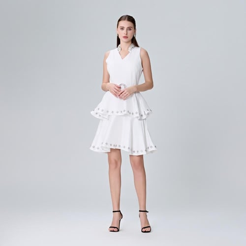 فستان مزين بكرستال