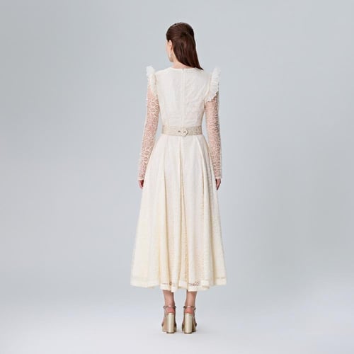 فستان مزين بحزام